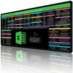 Streamlined version excel cheat sheet mouse pad