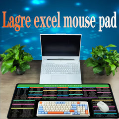 Streamlined version excel cheat sheet mouse pad