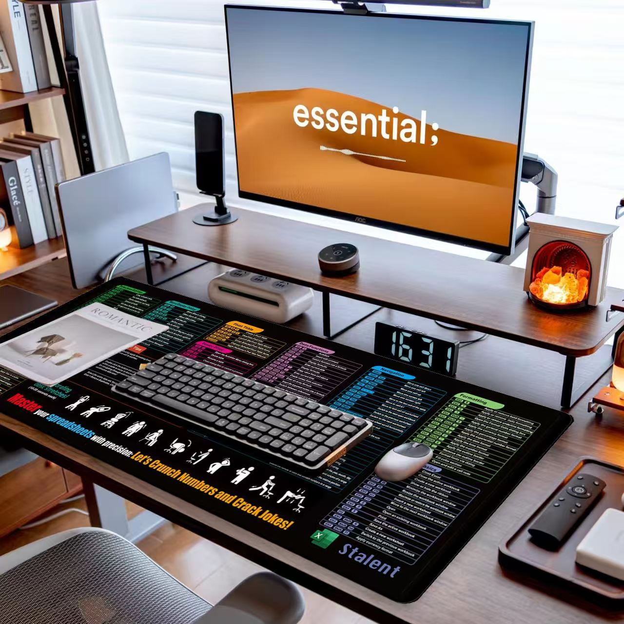 Optimized version excel cheat sheet mouse pad