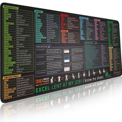 Focused version excel cheat sheet mouse pad