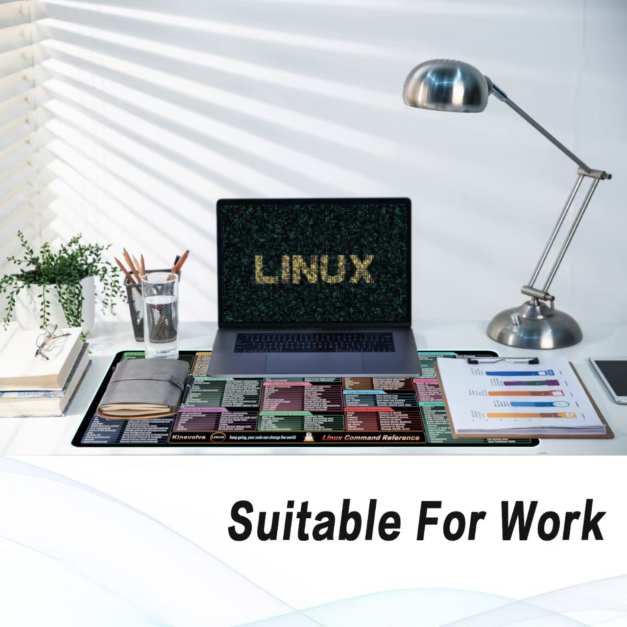 Linux commands cheat sheet mouse pad